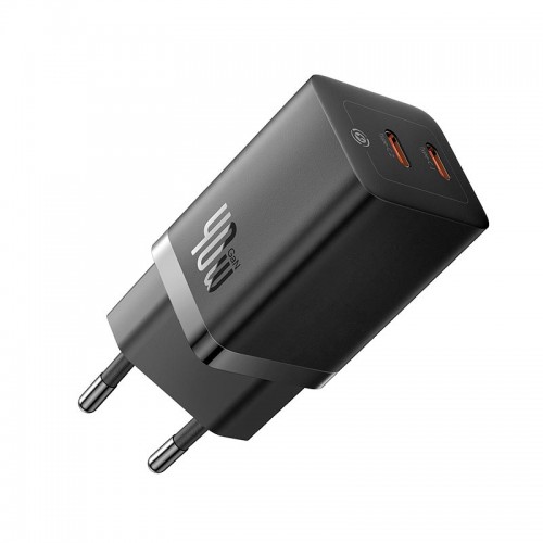 Адаптер мережевий Baseus GaN5 Pro Fast Charger |2Type-C, 40W/3A, PD/QC| black