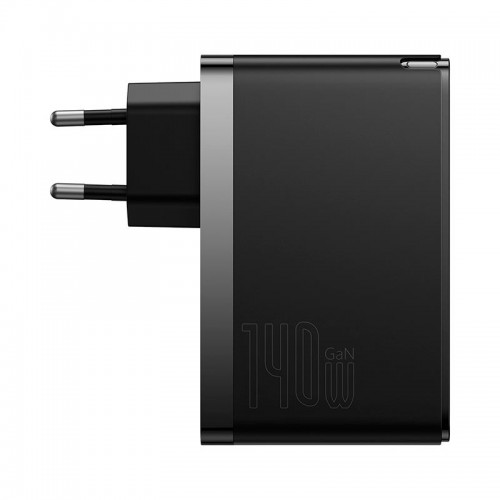 Адаптер мережевий Baseus GaN5 Pro Fast Charger |2C+U, 140W/3A, PD3.1/QC| black