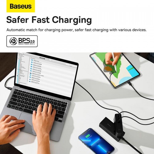 Адаптер мережевий Baseus GaN5 Pro Fast Charger |2C+U, 140W/3A, PD3.1/QC| black