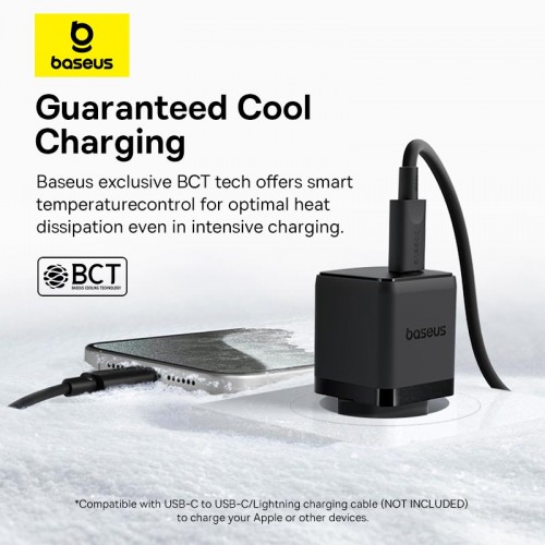 Адаптер мережевий Baseus Palm Fast Charger |1Type-C, 20W/3A, PD/QC| black