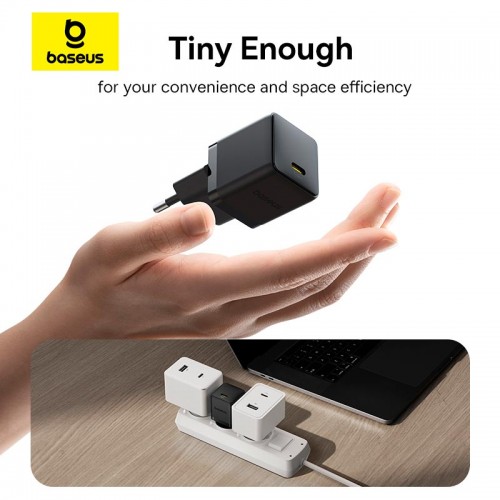 Адаптер мережевий Baseus Palm Fast Charger |1Type-C, 20W/3A, PD/QC| black