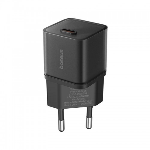 Адаптер мережевий Baseus Gan5s Fast Charger |1Type-C, 20W/3A, PD/QC| black
