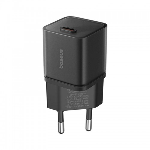 Адаптер мережевий Baseus Gan5s Fast Charger |1Type-C, 30W/3A, PD/QC| black