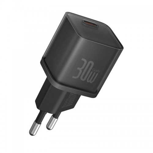 Адаптер мережевий Baseus Gan5s Fast Charger |1Type-C, 30W/3A, PD/QC| black