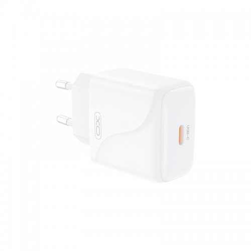 Адаптер сетевой XO Type-C to Type-C Cable Single USB-C Fast Charger L141 |20W/3A, PD/QC| белый