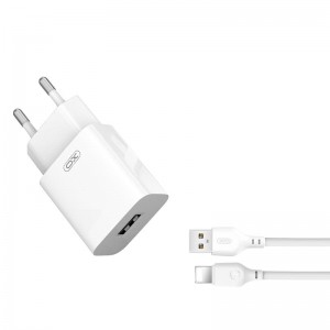 Адаптер мережний XO Lightning Cable Home charger L99 |1USB, 2.4A| white