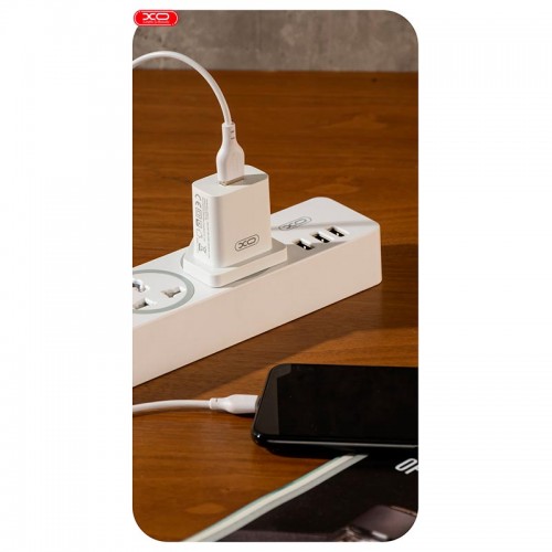 Адаптер мережний XO Micro USB Cable Home charger L99 |1USB, 2.4A| white