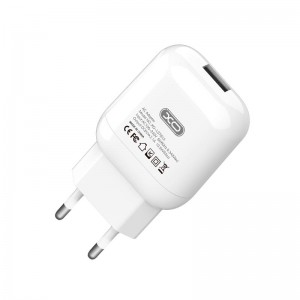 Адаптер мережний XO charger L37 |1USB, 2.1A| white
