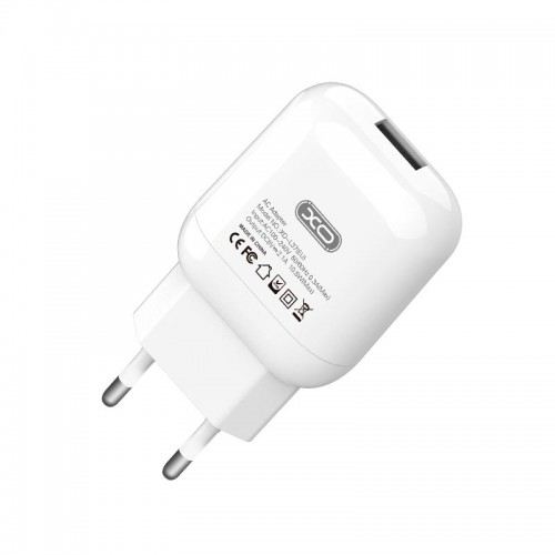 Адаптер мережний XO charger L37 |1USB, 2.1A| white