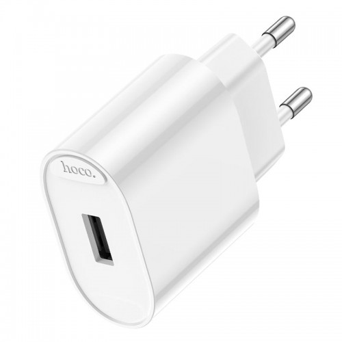 Адаптер мережевий HOCO Fighter single port charger C109A |1USB, 2.1A/10.5W| white