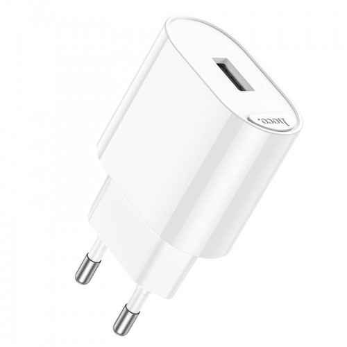 Адаптер мережевий HOCO Fighter single port charger C109A |1USB, 2.1A/10.5W| white