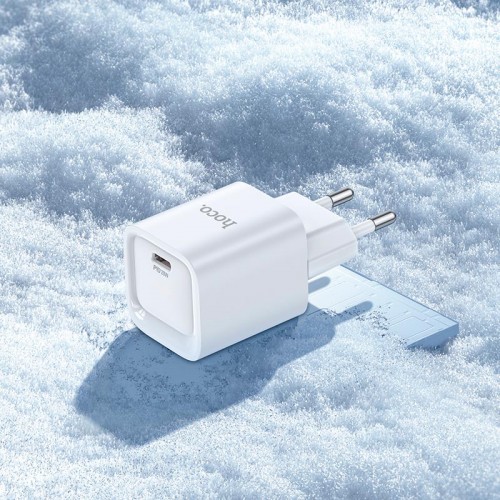 Адаптер мережевий HOCO Charm single port PD charger C146A |1Type-C, 20W/3A, PD/QC| white