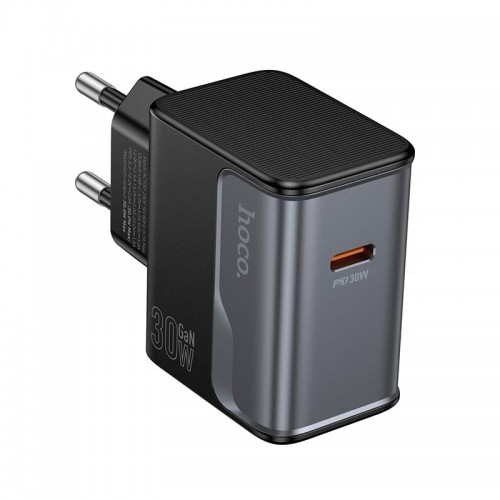 Адаптер мережевий HOCO Star Speed single port charger CS72A |1Type-C, 3A/30W, PD/QC| black