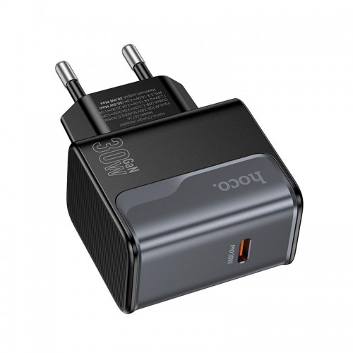 Адаптер мережевий HOCO Star Speed single port charger CS72A |1Type-C, 3A/30W, PD/QC| black