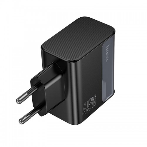 Адаптер мережевий HOCO Star Speed charger CS74A |1Type-C/1USB, 3A/45W, PD/QC| black