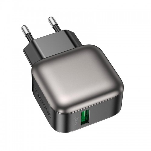 Адаптер сетевой Borofone Absolute single-port charger BAS52A |1USB, 18W/3A, QC3.0|