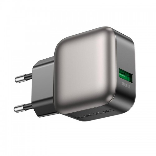Адаптер сетевой Borofone Absolute single-port charger BAS52A |1USB, 18W/3A, QC3.0|