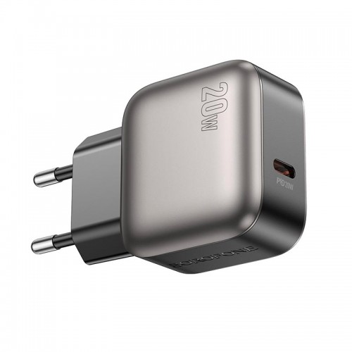 Адаптер мережевий Borofone Absolute single-port charger BAS53A |1Type-C, 20W/3A, PD/QC| black