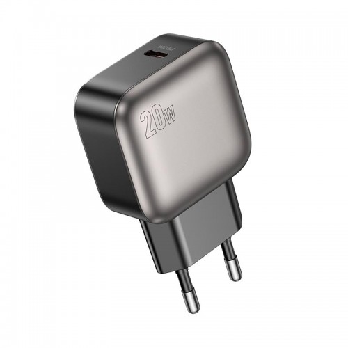 Адаптер мережевий Borofone Absolute single-port charger BAS53A |1Type-C, 20W/3A, PD/QC| black