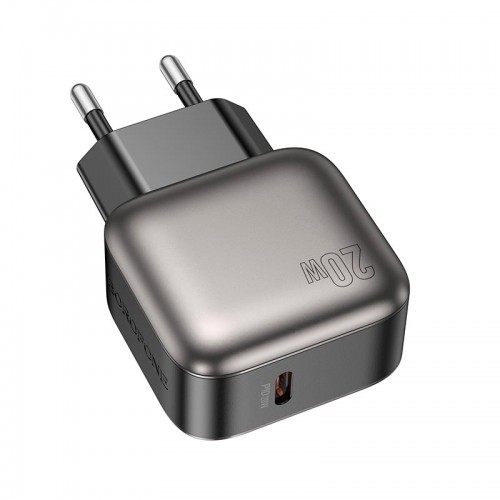 Адаптер мережевий Borofone Absolute single-port charger BAS53A |1Type-C, 20W/3A, PD/QC| black