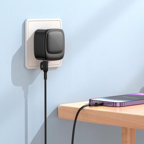 Адаптер мережевий Borofone Lucky PD charger BAS23A |2USB/1Type-C, 30W/3A, PD/QC| black
