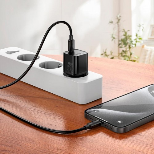 Адаптер мережний HOCO Ingenious single port PD charger N66 |1Type-C, 35W/3A, PD/QC| white