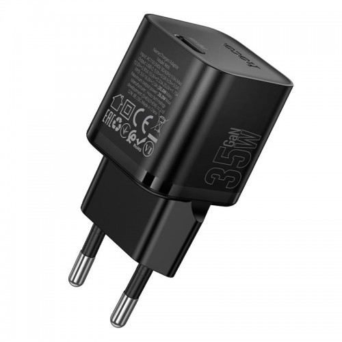 Адаптер мережний HOCO Ingenious single port PD charger N66 |1Type-C, 35W/3A, PD/QC| white