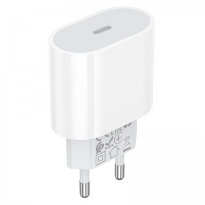 Адаптер мережевий BOROFONE Original single port PD charger BA100A |1Type-C, 20W, PD/QC| white
