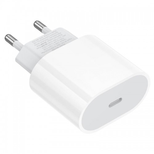 Адаптер мережевий BOROFONE Original single port PD charger BA100A |1Type-C, 20W, PD/QC| white