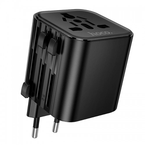 Перехідник для розеток HOCO Changer Universal conversion plug AC29 black