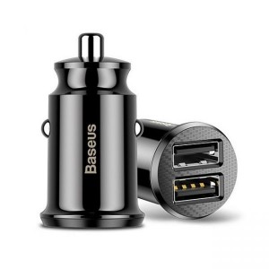 Адаптер автомобільний BASEUS Grain |2USB, 3,1A| (CCALL-ML02) black