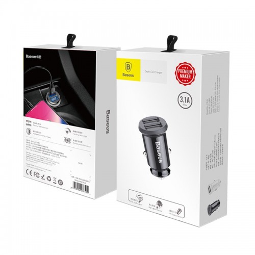Адаптер автомобильный BASEUS Grain |2USB, 3,1A| (CCALL-ML02)