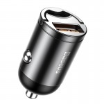 Адаптер автомобильный BASEUS Tiny Star Mini Quick Charge |1USB, QC3.0, 30W| (VCHX-A04) серый
