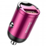 Адаптер автомобильный BASEUS Tiny Star Mini Quick Charge |1USB, QC3.0, 30W| (VCHX-A04) розовый
