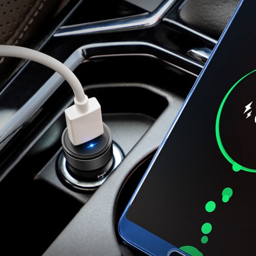 Адаптер автомобильный HOCO Compatible Super Fast Charge Z32A |1USB, 4A, QC3.0, 18W| black
