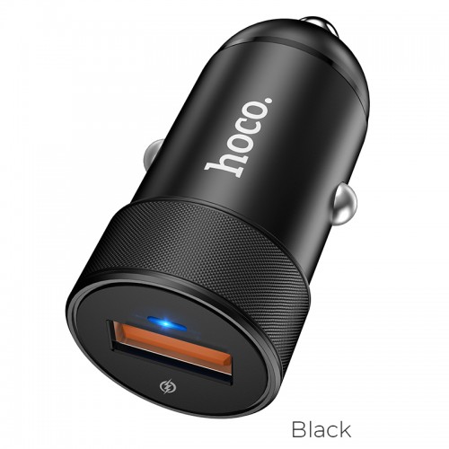 Адаптер автомобильный HOCO Compatible Super Fast Charge Z32A |1USB, 4A, QC3.0, 18W| black