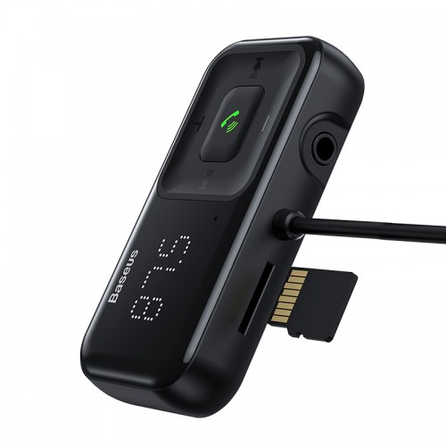 Адаптер автомобільний BASEUS Wireless MP3 Car Charger t typed S-16 |2USB, 3.1A| black