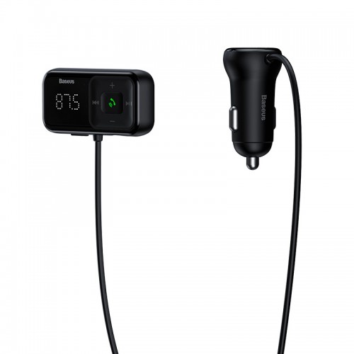 Адаптер автомобільний BASEUS Wireless MP3 Car Charger t typed S-16 |2USB, 3.1A| black