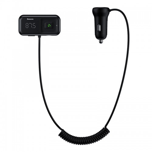 Адаптер автомобільний BASEUS Wireless MP3 Car Charger t typed S-16 |2USB, 3.1A| black