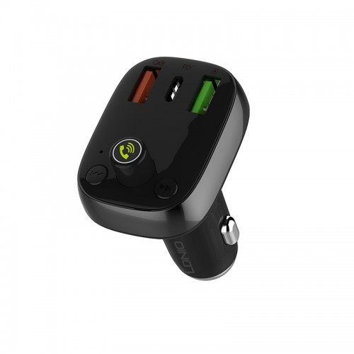 Адаптер автомобільний Ldnio with Bluetooth FM C704Q |2USB/1Type-C, PD/QC4.0, 36W| black