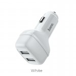Адаптер автомобильный HOCO Leader Z36 |2USB, 2.4A| белый