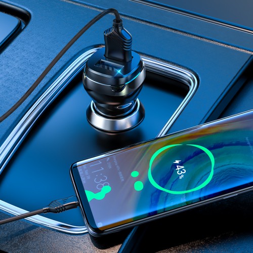 Адаптер автомобільний Hoco Micro USB Cable Superior dual port Car charger set Z40 |2USB, 2.4A| black