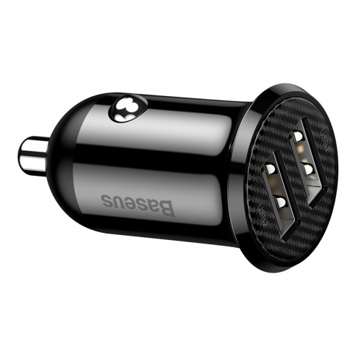 Адаптер автомобільний BASEUS Grain Pro Car Charger |2USB, 4.8A| (CCALLP-02) white