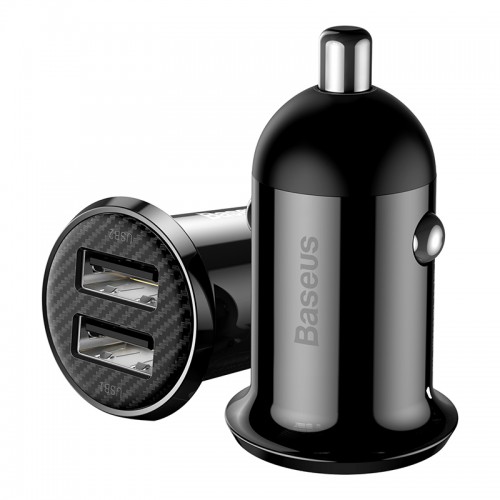 Адаптер автомобільний BASEUS Grain Pro Car Charger |2USB, 4.8A| (CCALLP-02) white
