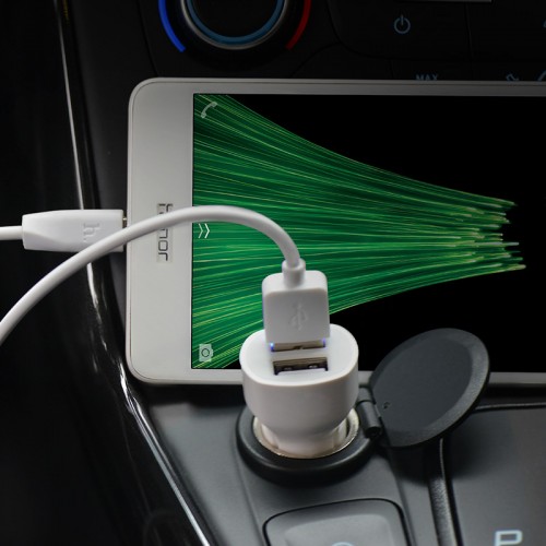 Адаптер автомобильный HOCO Lightning cable two-port Car charger set Z2A |2USB, 2.4A|