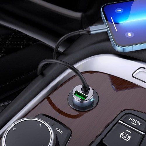 Адаптер автомобильный HOCO Lightning Cable car charger NZ7 |1USB, 20W/3A, PD/QC|