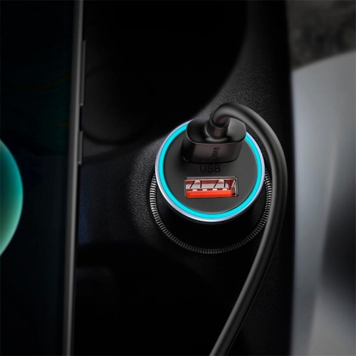 Адаптер автомобільний Baseus Golden Contactor Max Dual Fast Charger Car Charger |2USB, QC/PD, 60W/3A| grey