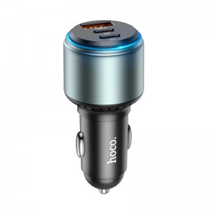 Адаптер автомобільний HOCO Galloper three-port Car charger NZ9 |1USB/2Type, 95W/3A, PD/QC| black