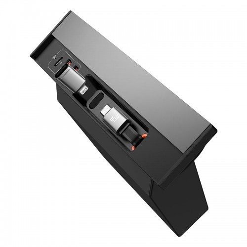 Baseus T-Space Series HUB for Tesla Cars With a retractable 45W type-C cable |2USB/2Type-C| black