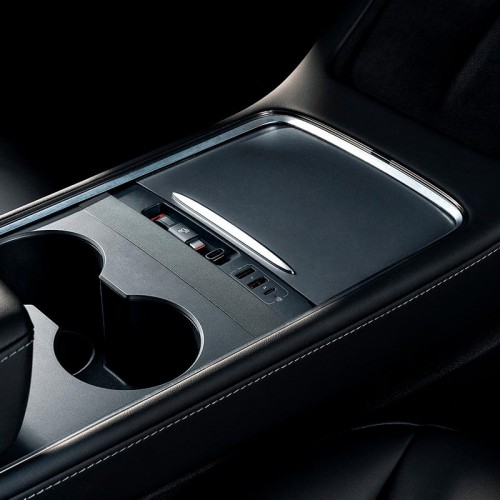 Baseus T-Space Series HUB for Tesla Cars With a retractable 45W type-C cable |2USB/2Type-C| black